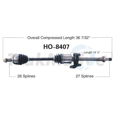 Surtrack Axle Cv Axle Shaft, Ho-8407 HO-8407